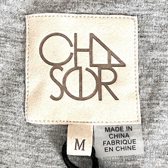 🌺 Chaser Jersey Heather Gray Flounce Sleeve Top w/ Ties NWT Size M - Picture 7 of 8